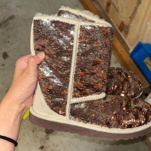 UGG SPARKLE Y2K BROWN BOOTS